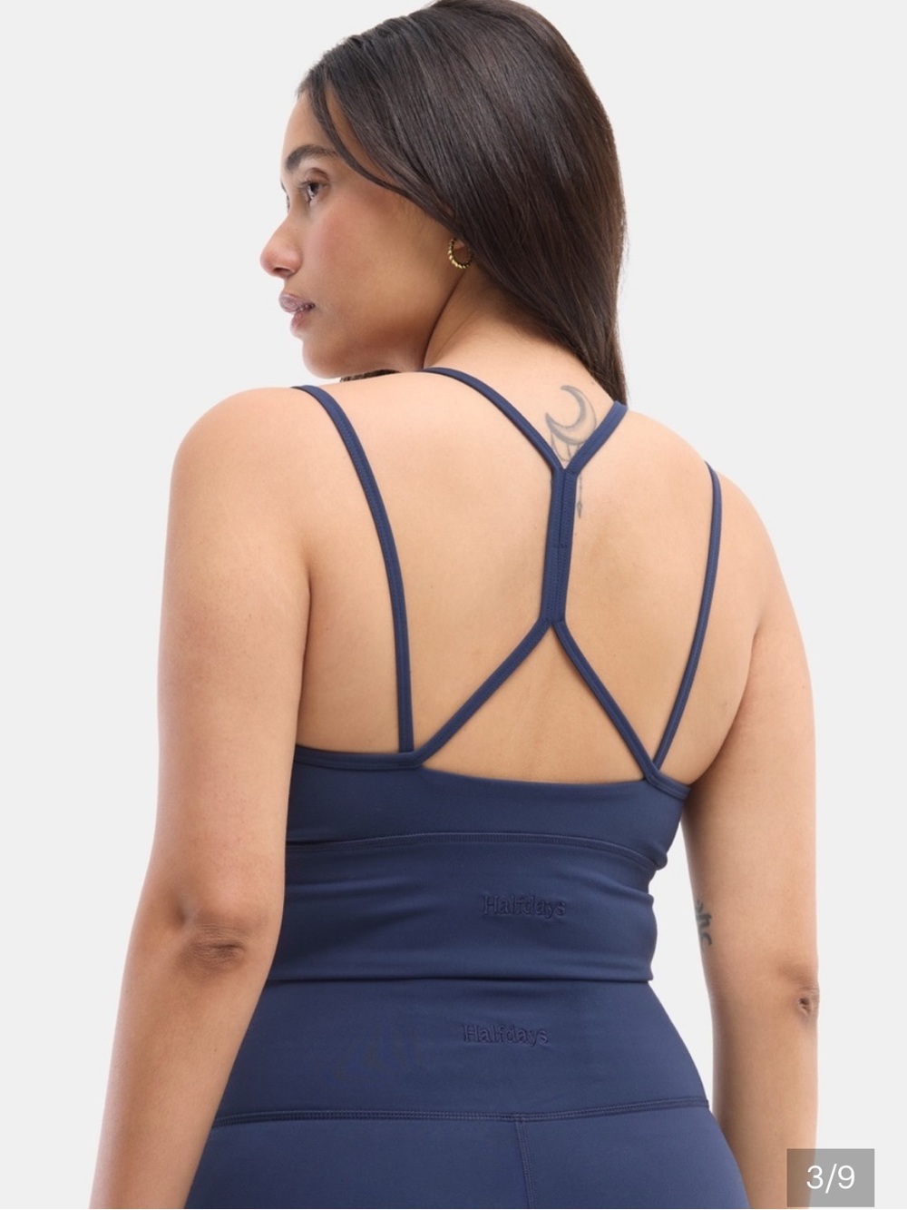 Halfdays navy blue sports bra size Medium
